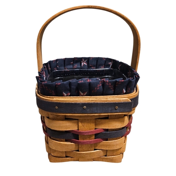 Longaberger 1993 Inaugural Basket Set Signed Red White Blue Americana USA Stars - Picture 3 of 13